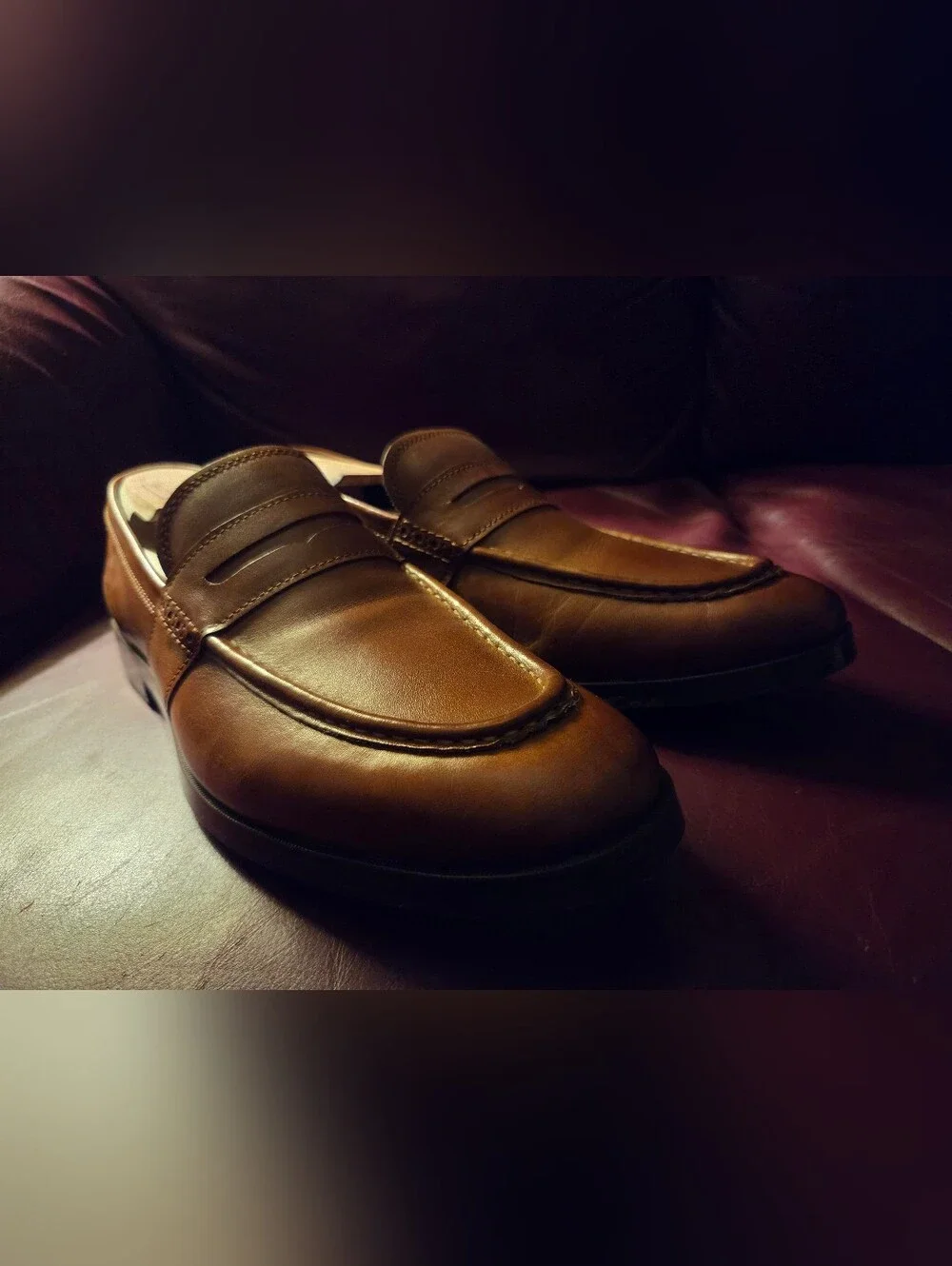 Cole Haan Jefferson Grand Penny Loafers Mens 10.5 British Tan Shoes Lightly Used